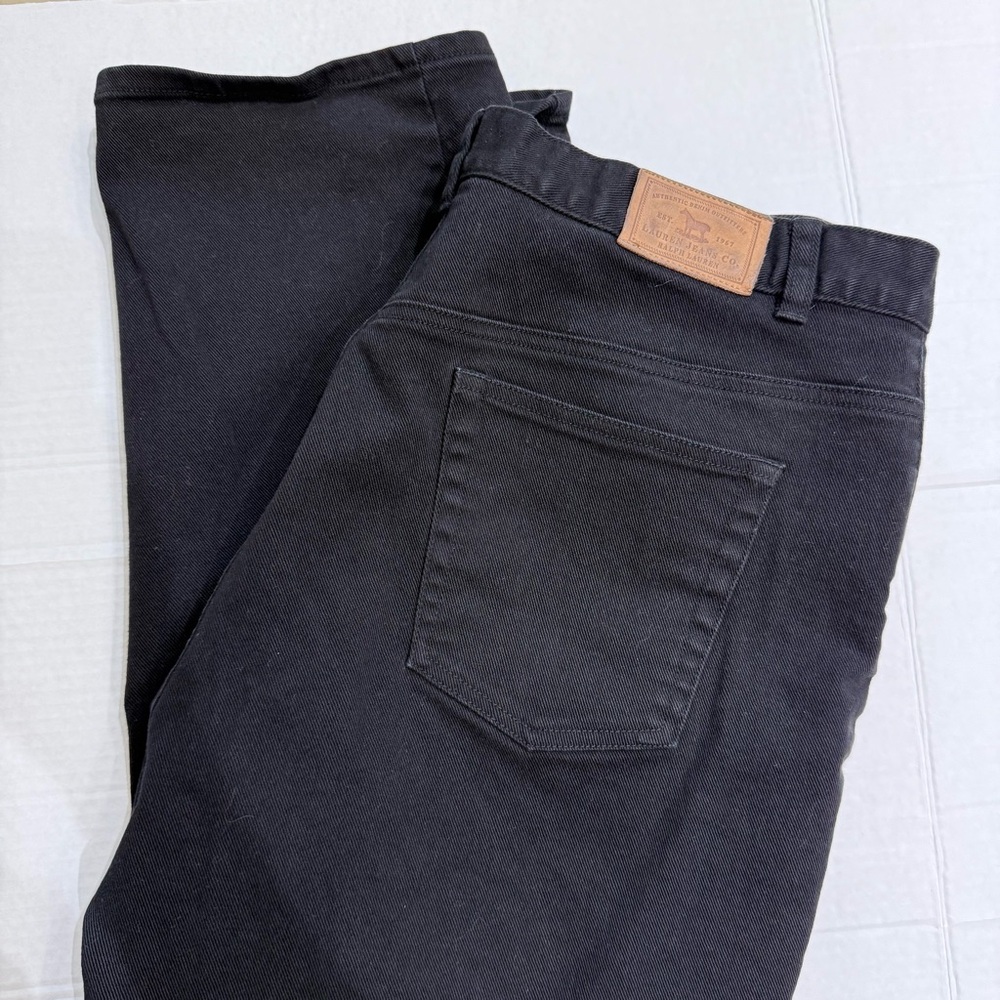 LAUREN Ralph Lauren Women's Mid Rise Straight Jeans Black Size 16W - Picture 6 of 7